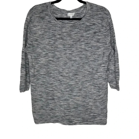 Aritzia Wilfred Blanchard  Linen Blend Ribbed Grey Sweater Size Small - Picture 3 of 9